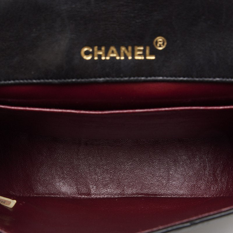 CHANEL Shoulder Bag, Deca Coco Round Flap Push Lock Chain Shoulder, Lambskin, Black, Gold-Tone Hardware, Pre-Owned - Vintage La Charme