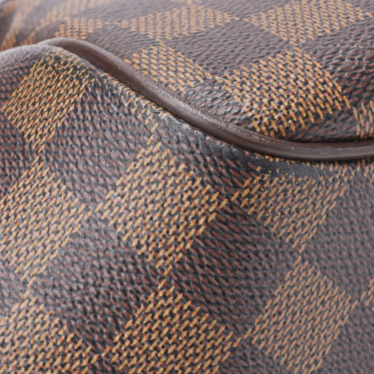 Louis Vuitton Handbag Damier Belem MM PVC Leather Brown Gold-Tone Hardware Pre-Owned - Vintage La Charme