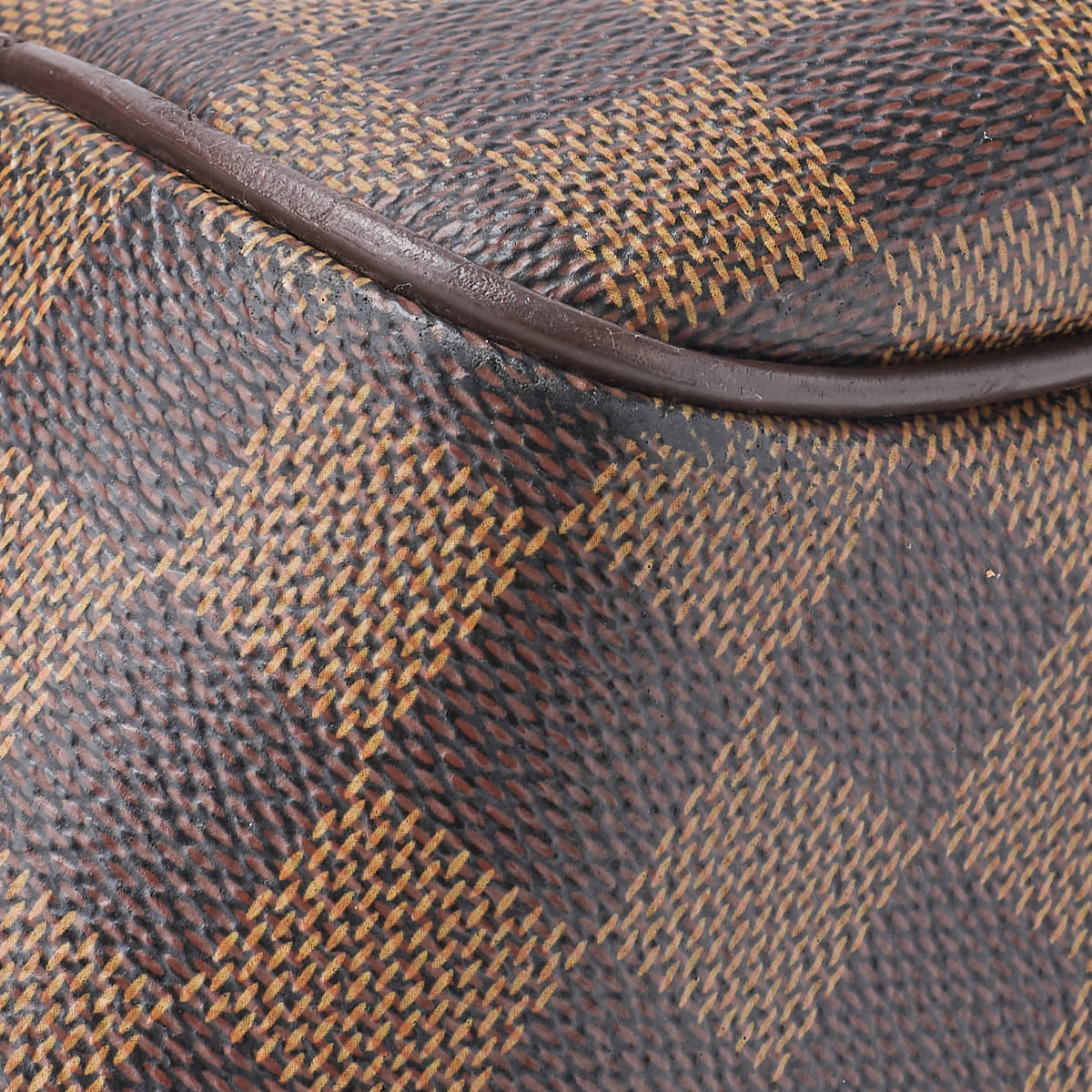 Louis Vuitton Handbag Damier Belem MM PVC Leather Brown Gold-Tone Hardware Pre-Owned - Vintage La Charme