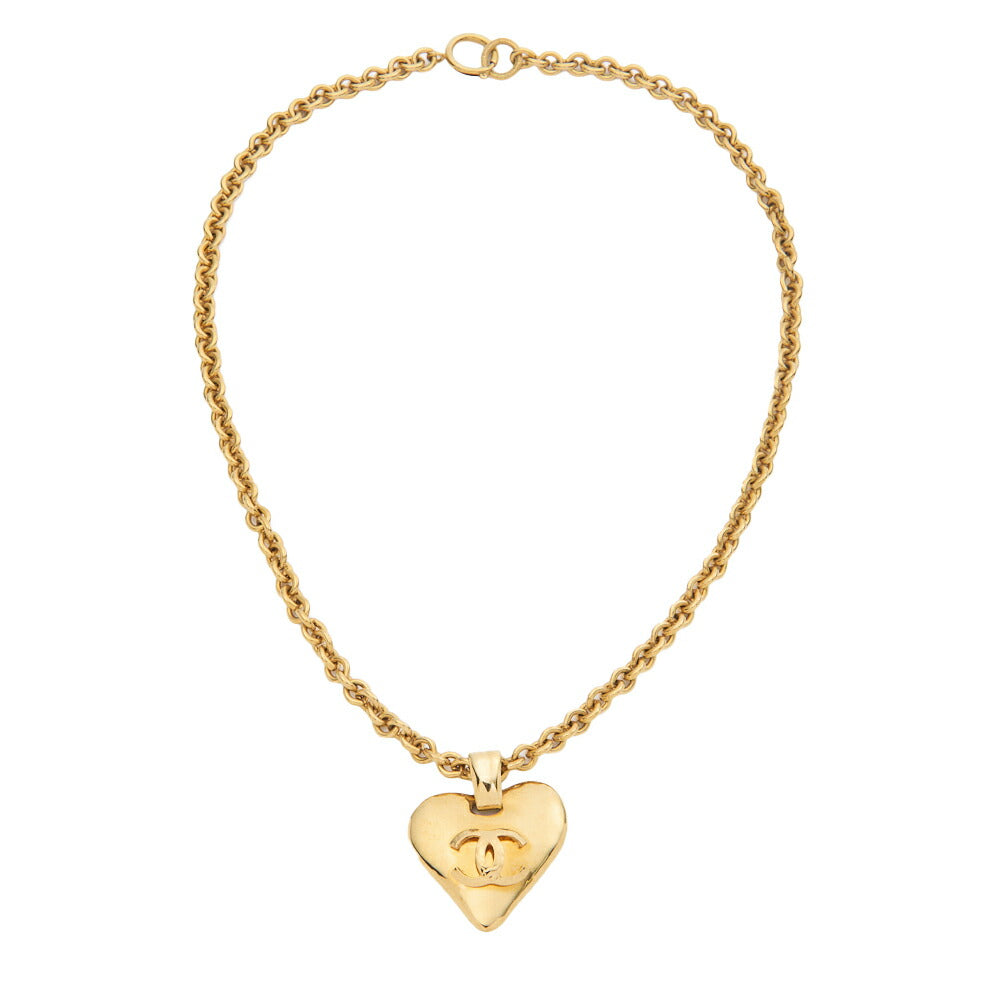 Chanel Tote Bag, Coco Mark Heart, Gold Plated, Gold, Gold-Tone Hardware, Pre-Owned - Vintage La Charme