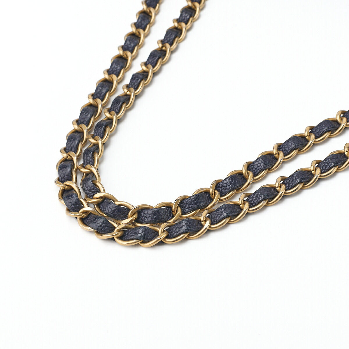CHANEL Shoulder Bag Mini Wild Stitch Matelasse Caviar Skin Navy Gold-Tone Hardware Pre-Owned - Vintage La Charme