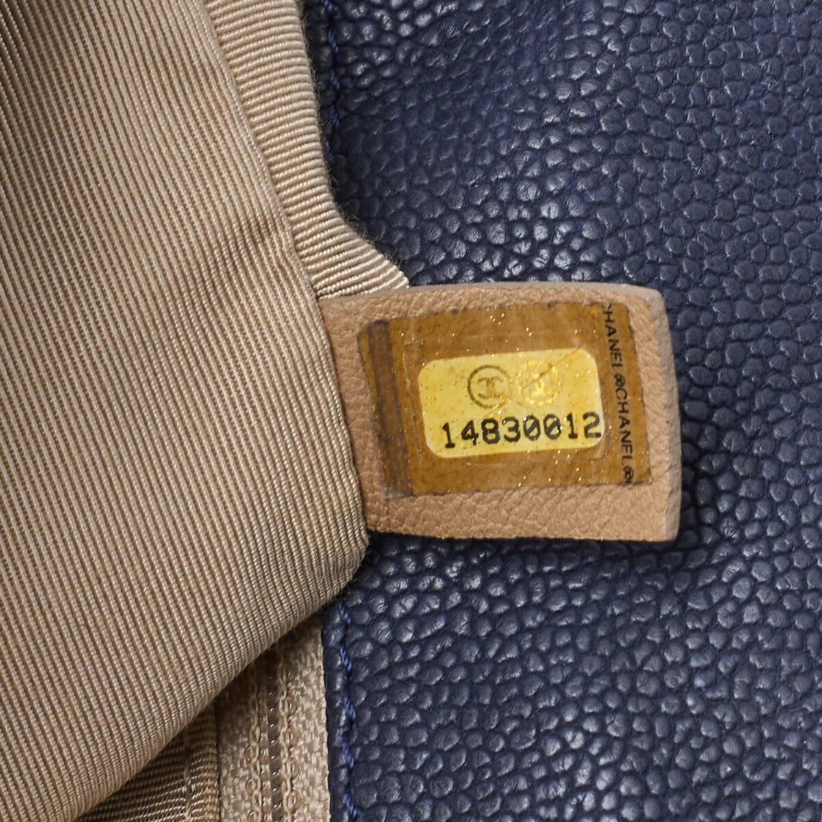CHANEL Shoulder Bag Mini Wild Stitch Matelasse Caviar Skin Navy Gold-Tone Hardware Pre-Owned - Vintage La Charme