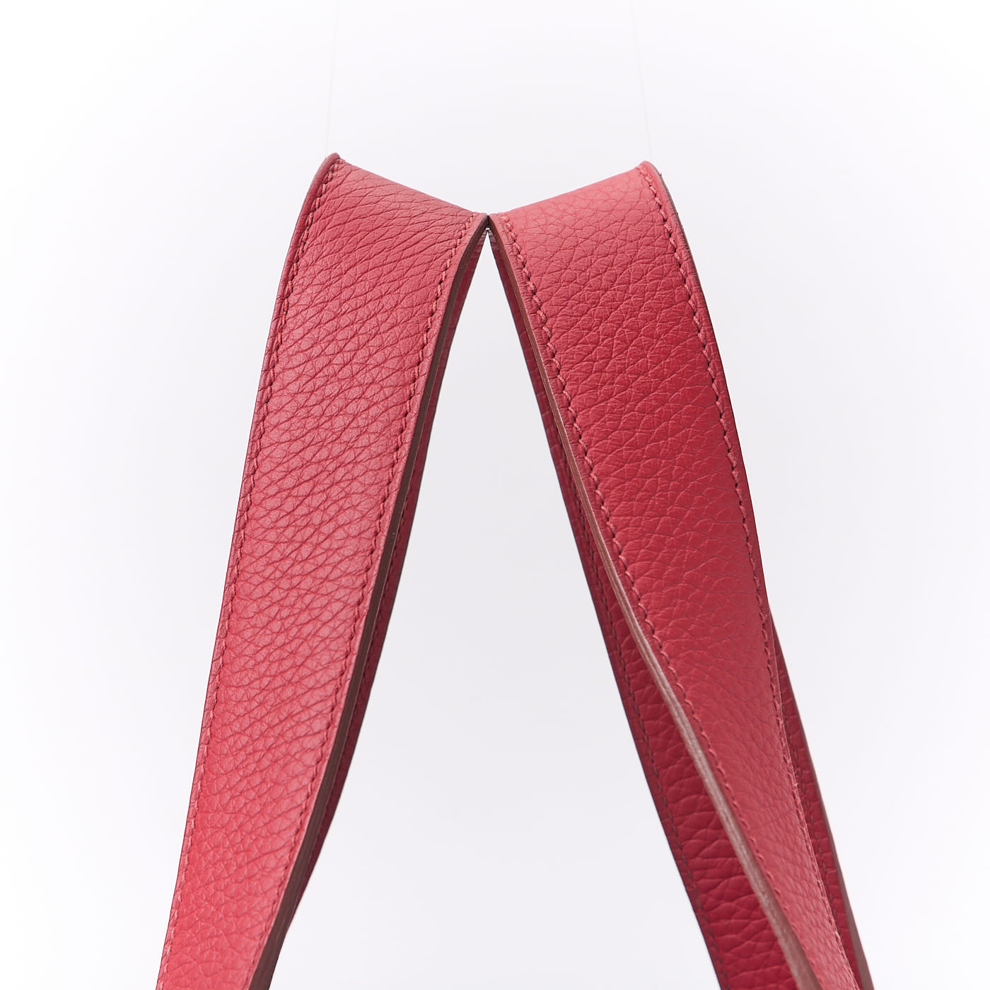 HERMES Picotan Rock GM Handbag Taurillon Clemence Rouge Casaque Silver-Tone Hardware Pre-Owned - Vintage La Charme