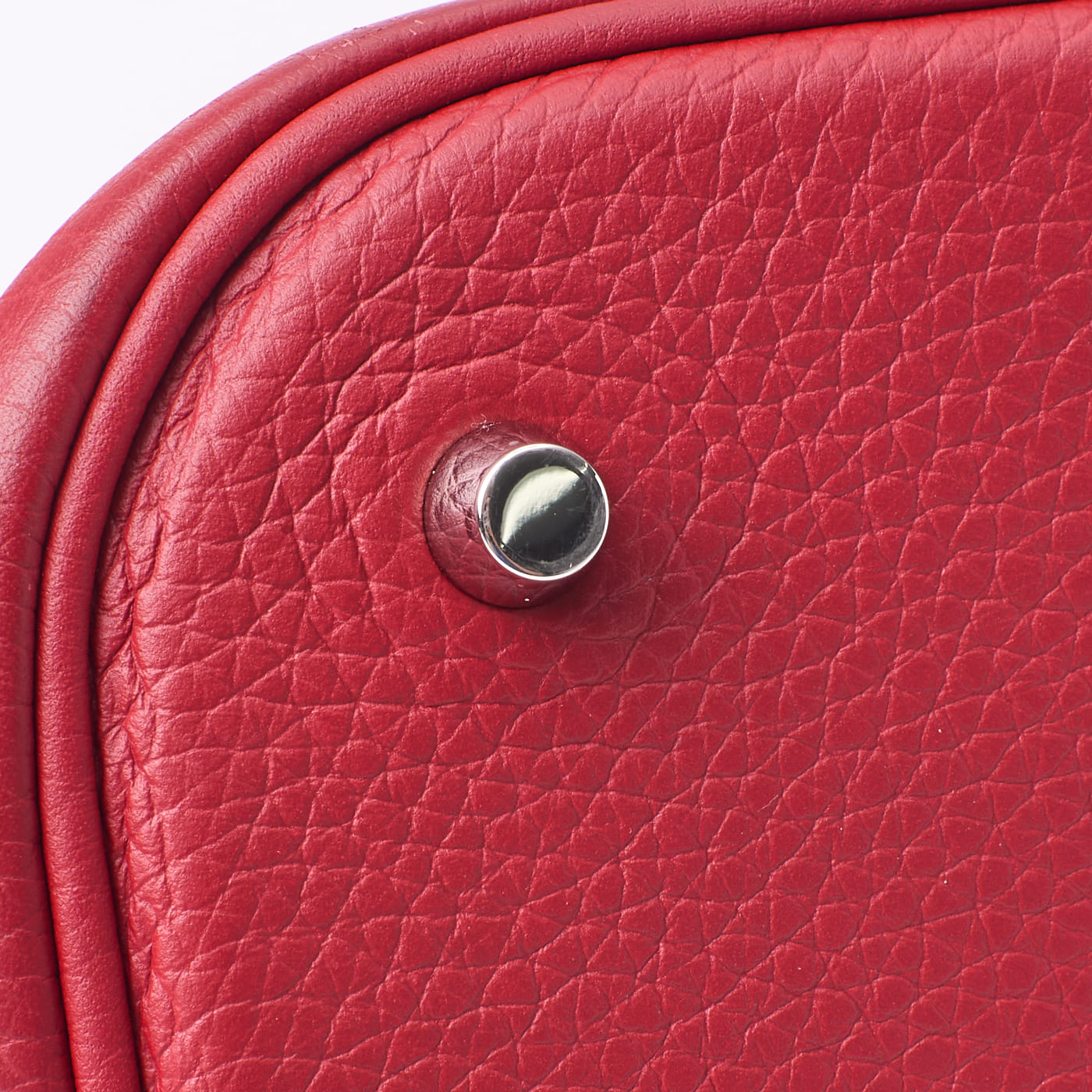 HERMES Picotan Rock GM Handbag Taurillon Clemence Rouge Casaque Silver-Tone Hardware Pre-Owned - Vintage La Charme