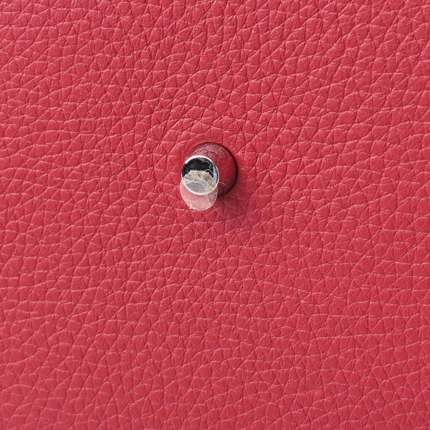 HERMES Picotan Rock GM Handbag Taurillon Clemence Rouge Casaque Silver-Tone Hardware Pre-Owned - Vintage La Charme