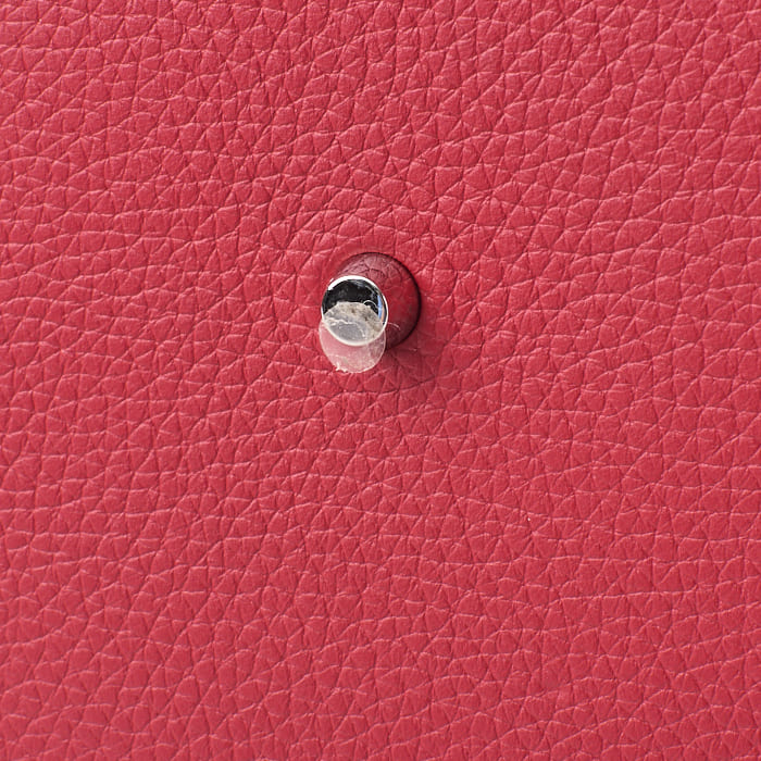 HERMES Picotan Rock GM Handbag Taurillon Clemence Rouge Casaque Silver-Tone Hardware Pre-Owned - Vintage La Charme