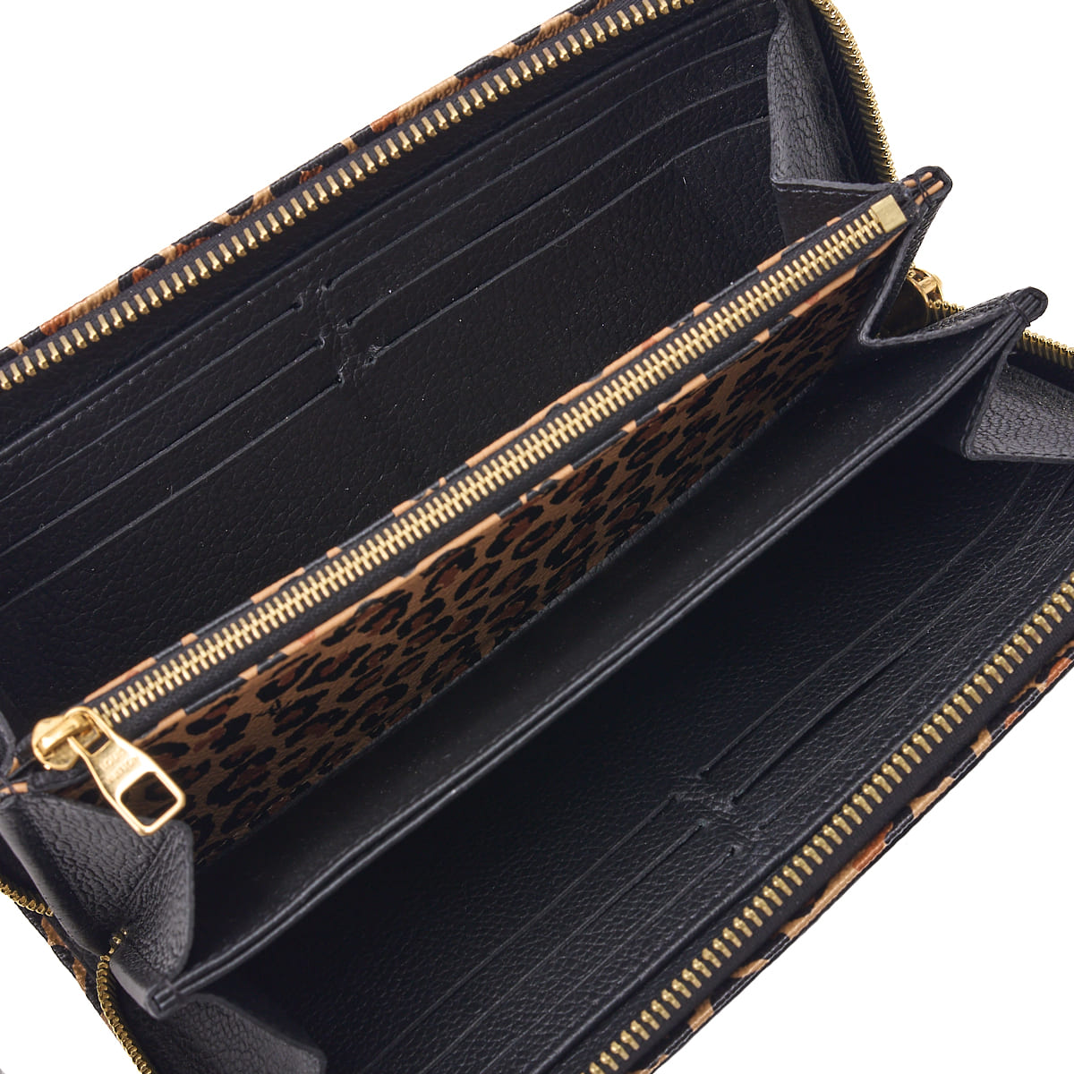 Louis Vuitton Zippy Wallet, Monogram Unplant, Leather, Black, Gold-Tone Hardware, Pre-Owned - Vintage La Charme