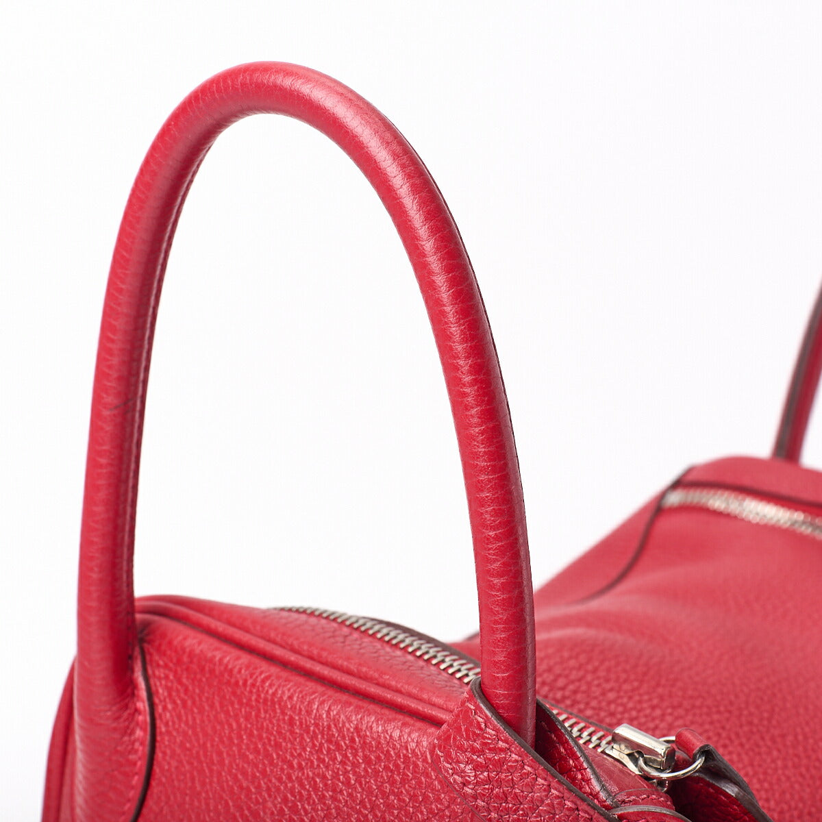 HERMES Lindy 30 2WAY Shoulder Bag Tryon Clemence Rouge Casaque Silver-Tone Hardware Pre-Owned - Vintage La Charme