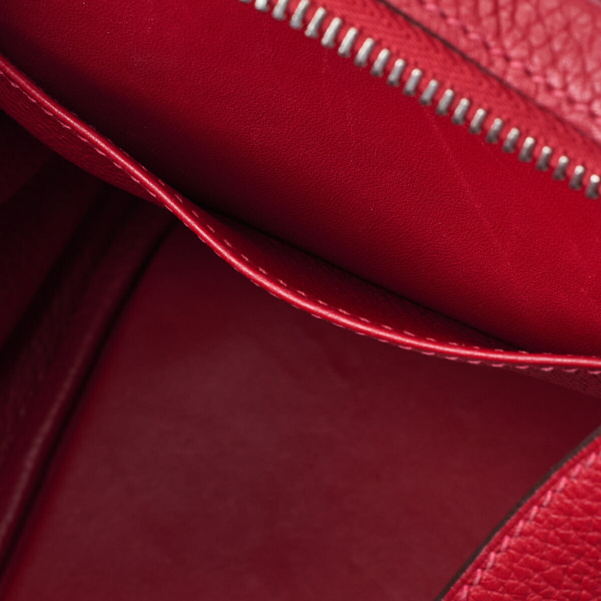 HERMES Lindy 30 2WAY Shoulder Bag Tryon Clemence Rouge Casaque Silver-Tone Hardware Pre-Owned - Vintage La Charme