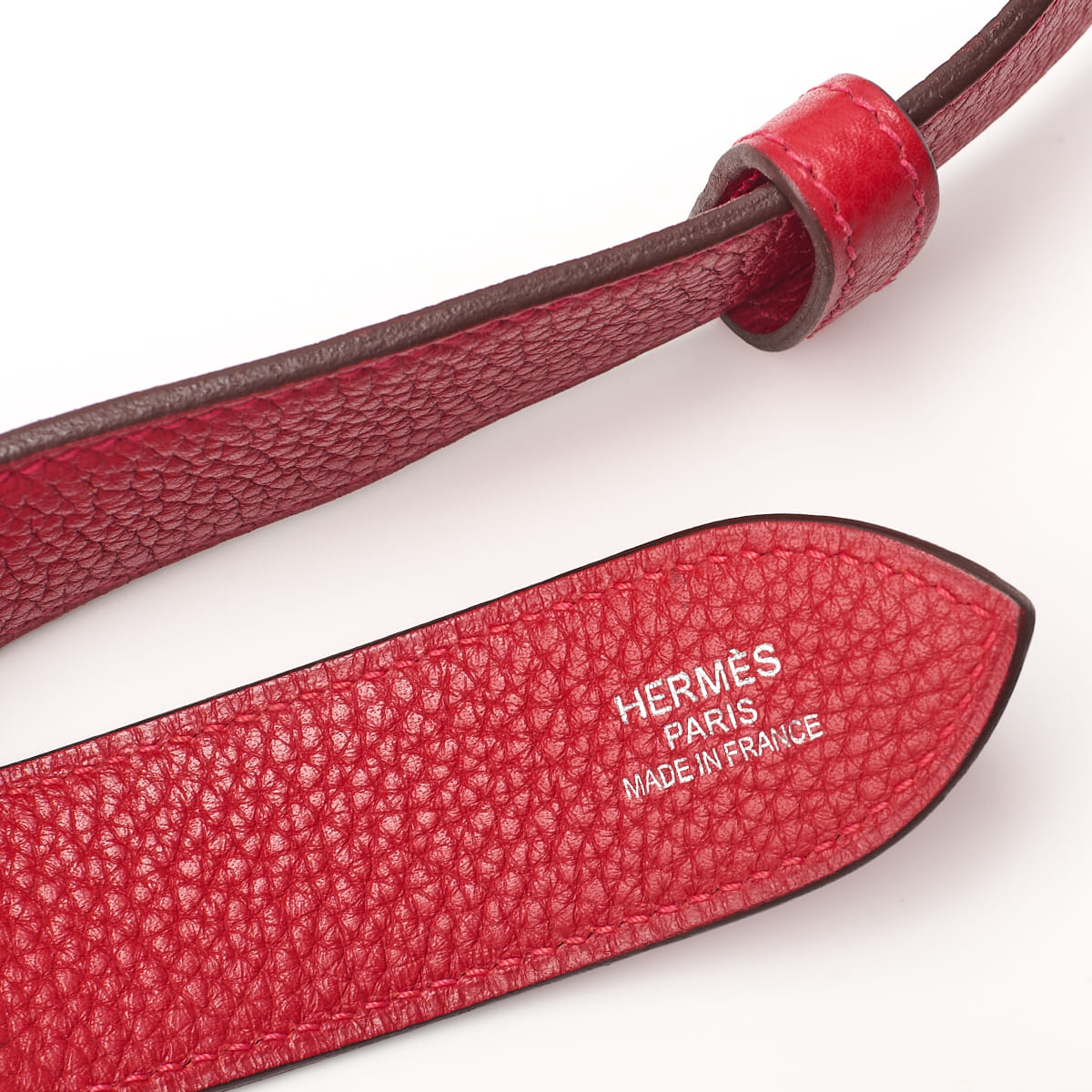 HERMES Gypsiere 34 Shoulder Bag Tryon Clemence Vermillion Silver-Tone Hardware Pre-Owned - Vintage La Charme