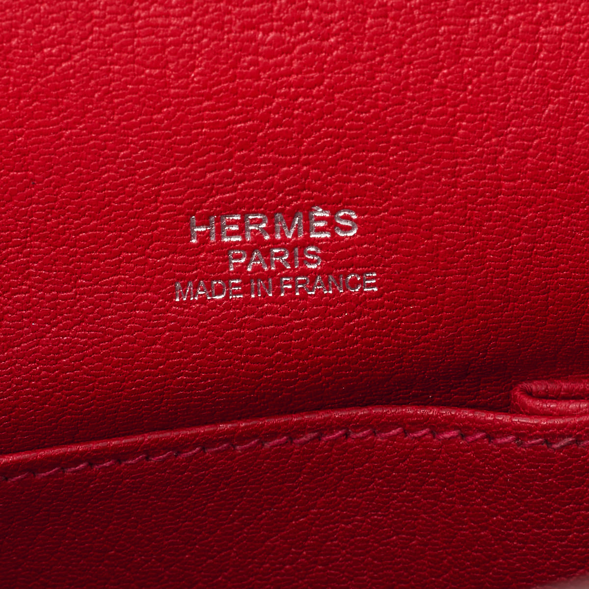 HERMES Gypsiere 34 Shoulder Bag Tryon Clemence Vermillion Silver-Tone Hardware Pre-Owned - Vintage La Charme