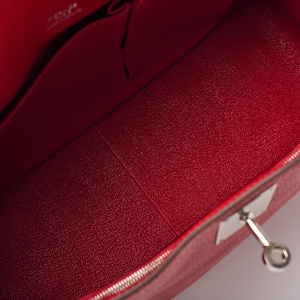 HERMES Gypsiere 34 Shoulder Bag Tryon Clemence Vermillion Silver-Tone Hardware Pre-Owned - Vintage La Charme