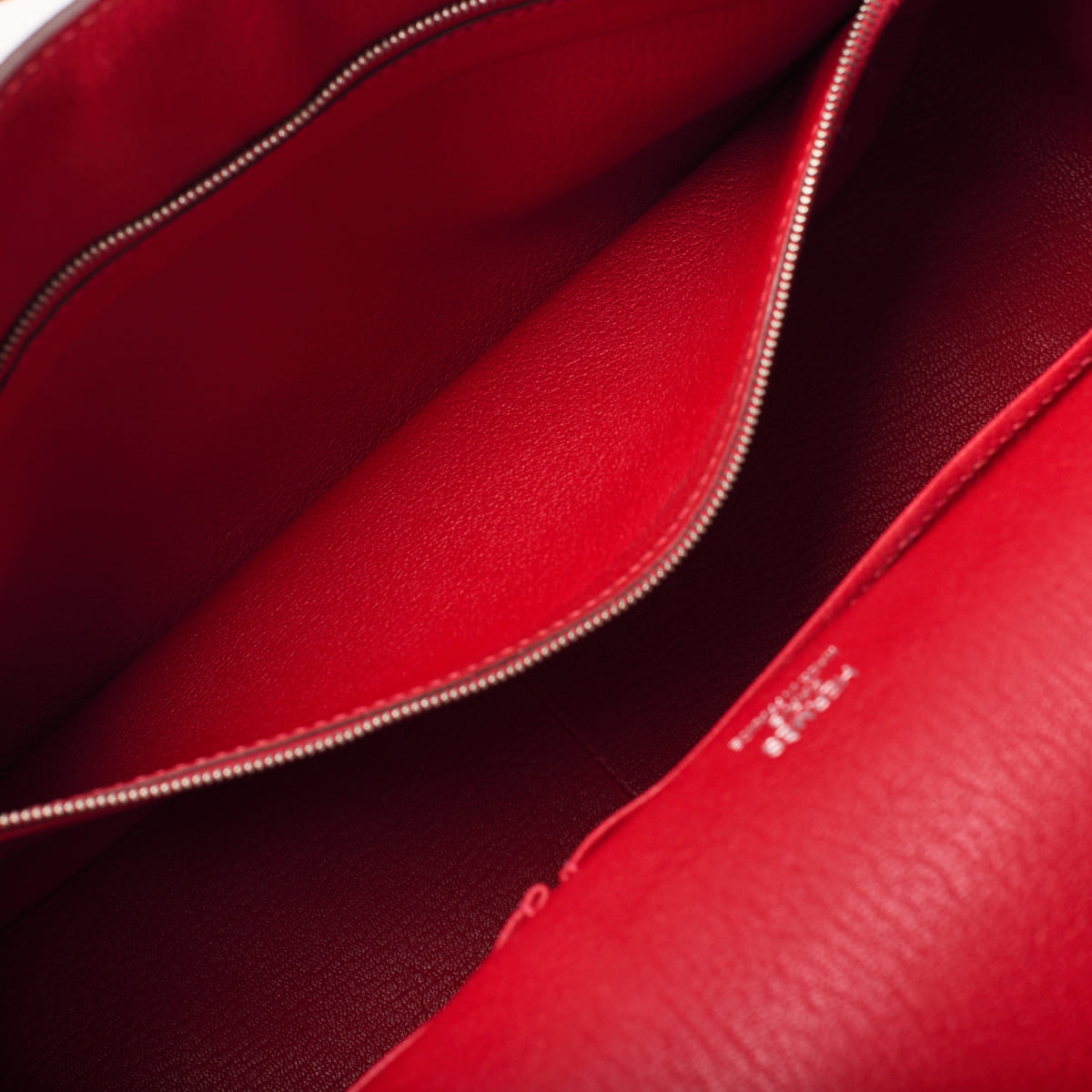 HERMES Gypsiere 34 Shoulder Bag Tryon Clemence Vermillion Silver-Tone Hardware Pre-Owned - Vintage La Charme