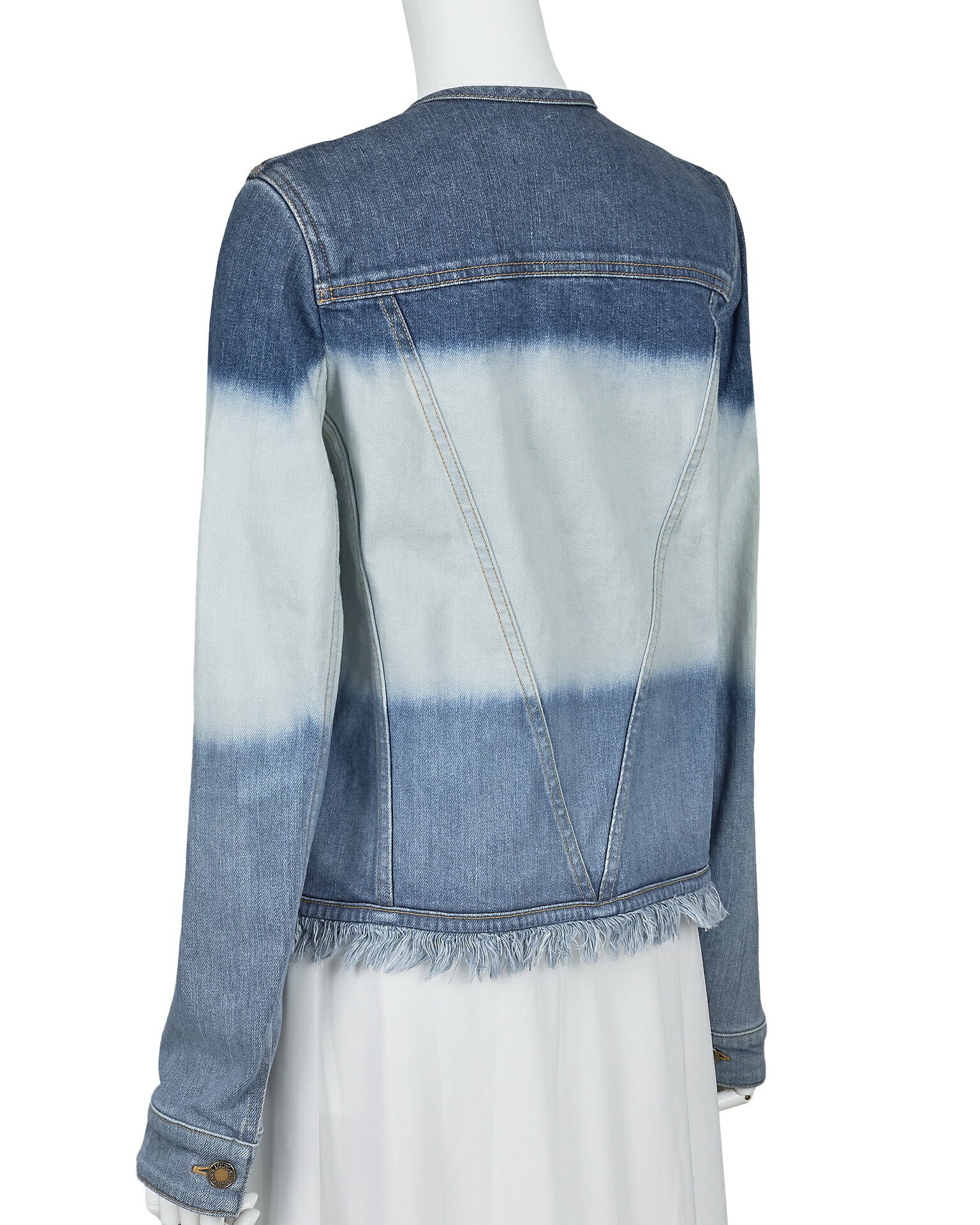 Louis Vuitton Denim Jacket, Gradient, Cotton, Blue, Silver-Tone Hardware, Pre-Owned - Vintage La Charme