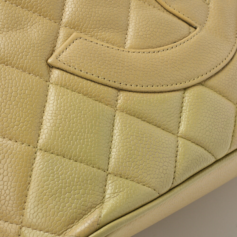 CHANEL Tote Bag Matelasse Reprint Caviar Skin Yellow Silver-Tone Hardware Pre-Owned - Vintage La Charme
