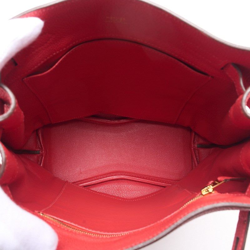 HERMES Shoulder Bag Saukery 22 Tryon Clemence Rose Jaipur Gold-Tone Hardware Pre-Owned - Vintage La Charme