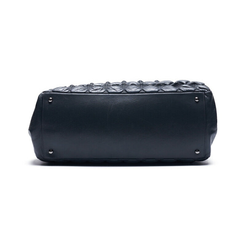 CHANEL Shoulder Bag, Matelasse, Coco Charm, Calfskin, Gray, Silver-Tone Hardware, Pre-Owned - Vintage La Charme