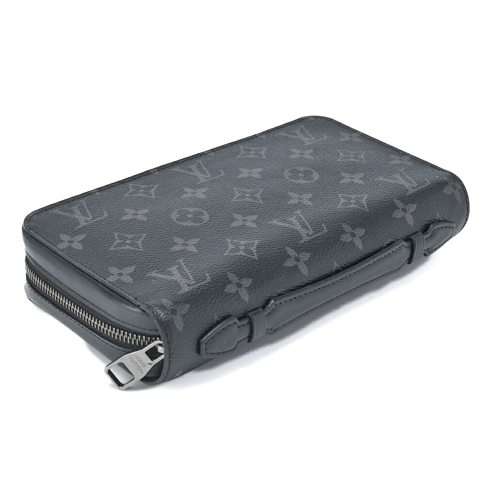 Louis Vuitton Zippy XL Wallet, Monogram Eclipse, PVC Leather, Noir, Silver-Tone Hardware, Pre-Owned - Vintage La Charme