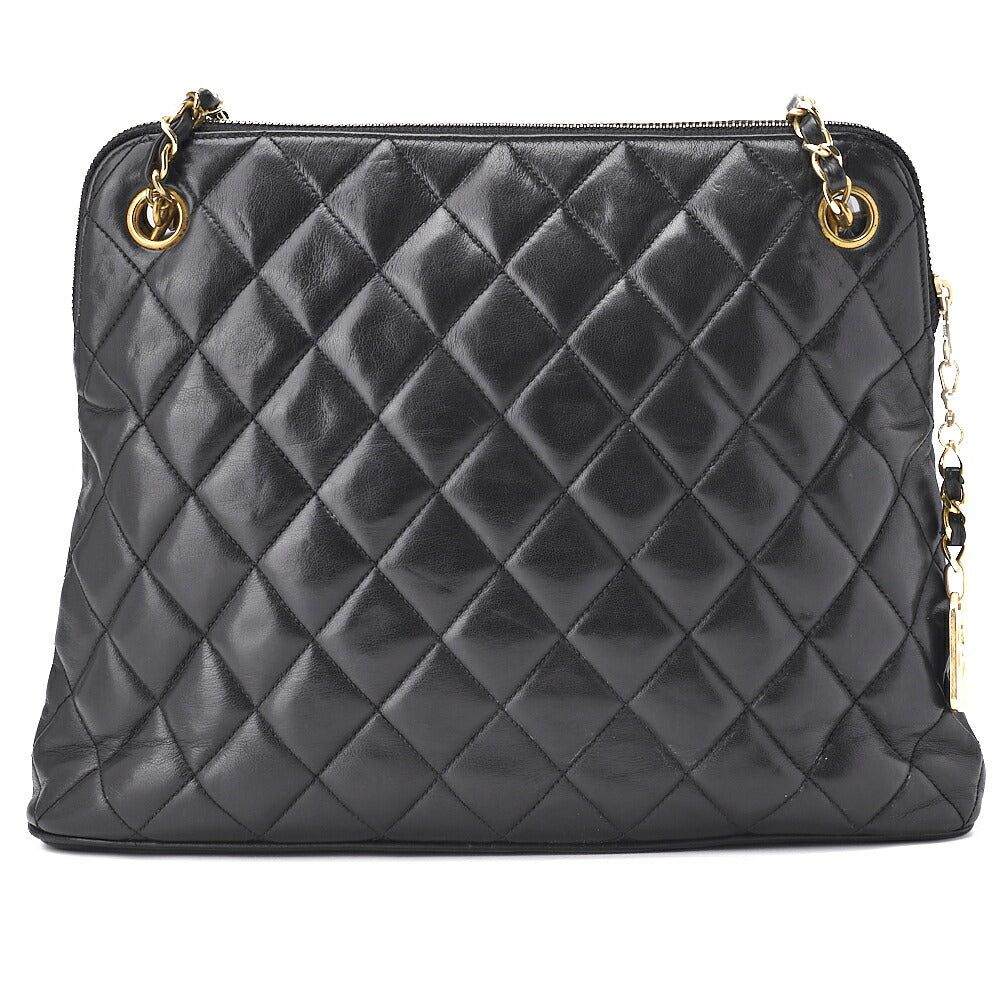 CHANEL Shoulder Tote Bag Matelasse Lambskin Black Gold-Tone Hardware Pre-Owned - Vintage La Charme