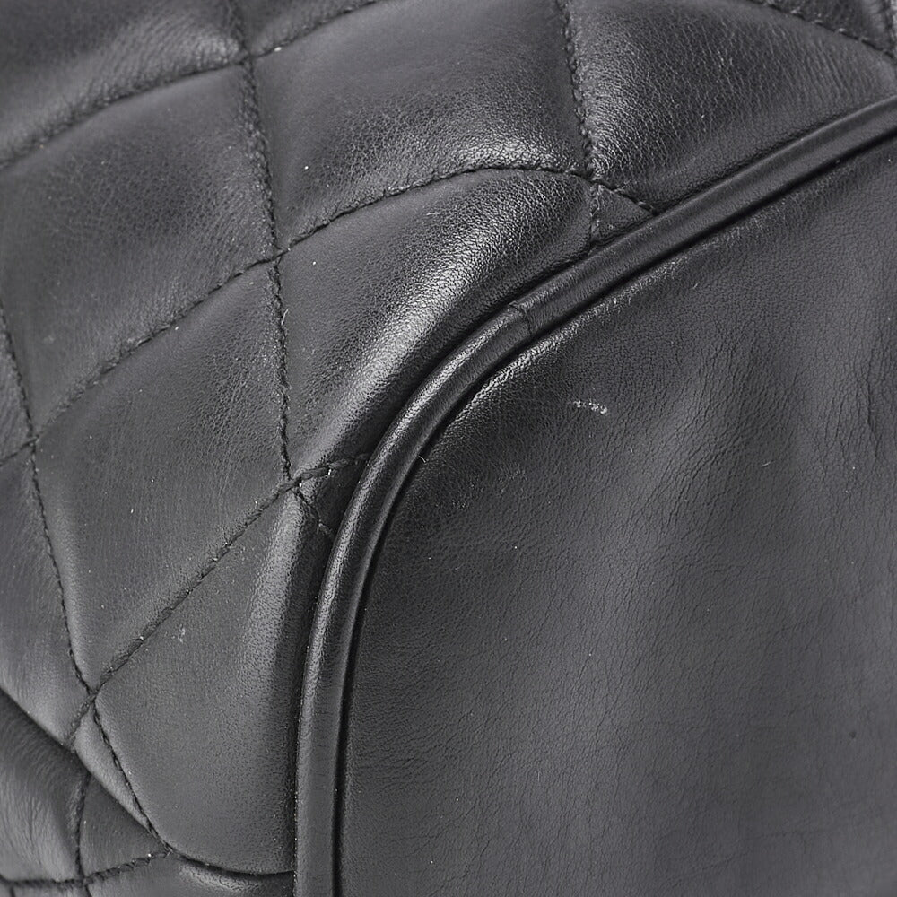 CHANEL Shoulder Tote Bag Matelasse Lambskin Black Gold-Tone Hardware Pre-Owned - Vintage La Charme