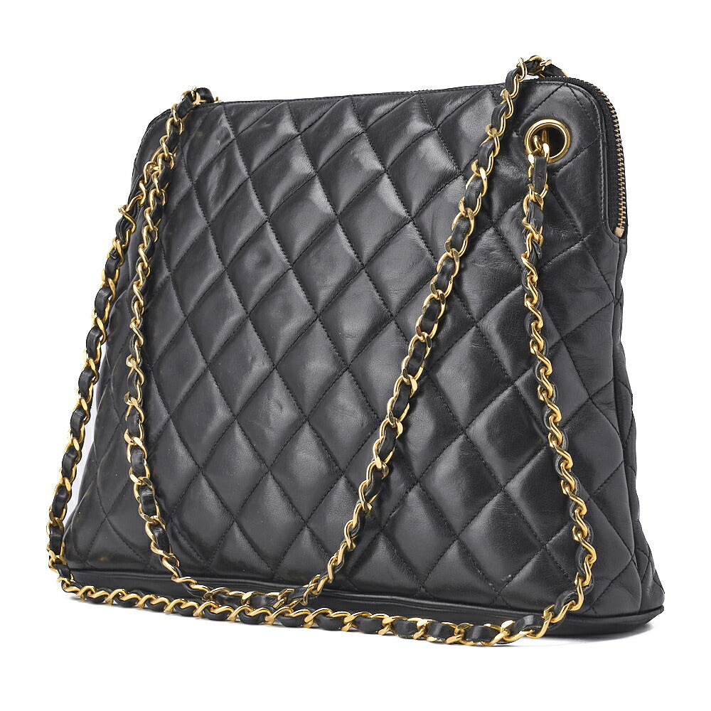 CHANEL Shoulder Tote Bag Matelasse Lambskin Black Gold-Tone Hardware Pre-Owned - Vintage La Charme