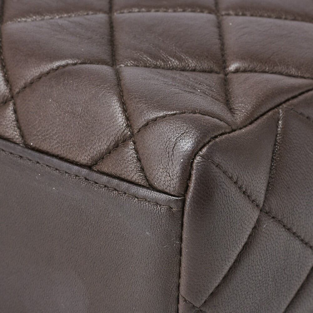 CHANEL Shoulder Tote Bag Matelasse Lambskin Brown Gold-Tone Hardware Pre-Owned - Vintage La Charme