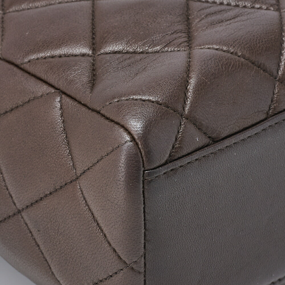 CHANEL Shoulder Tote Bag Matelasse Lambskin Brown Gold-Tone Hardware Pre-Owned - Vintage La Charme