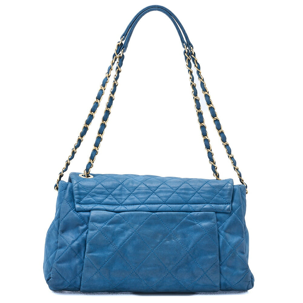 CHANEL Shoulder Bag Tote Bag Matelasse Sparkle Leather Blue Gold-Tone Hardware Pre-Owned - Vintage La Charme