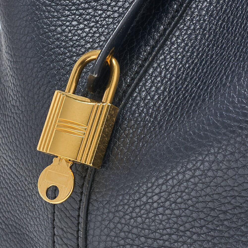 HERMES Tote Bag Picotin Rock GM Clemence Blue Indigo Gold-Tone Hardware Pre-Owned - Vintage La Charme