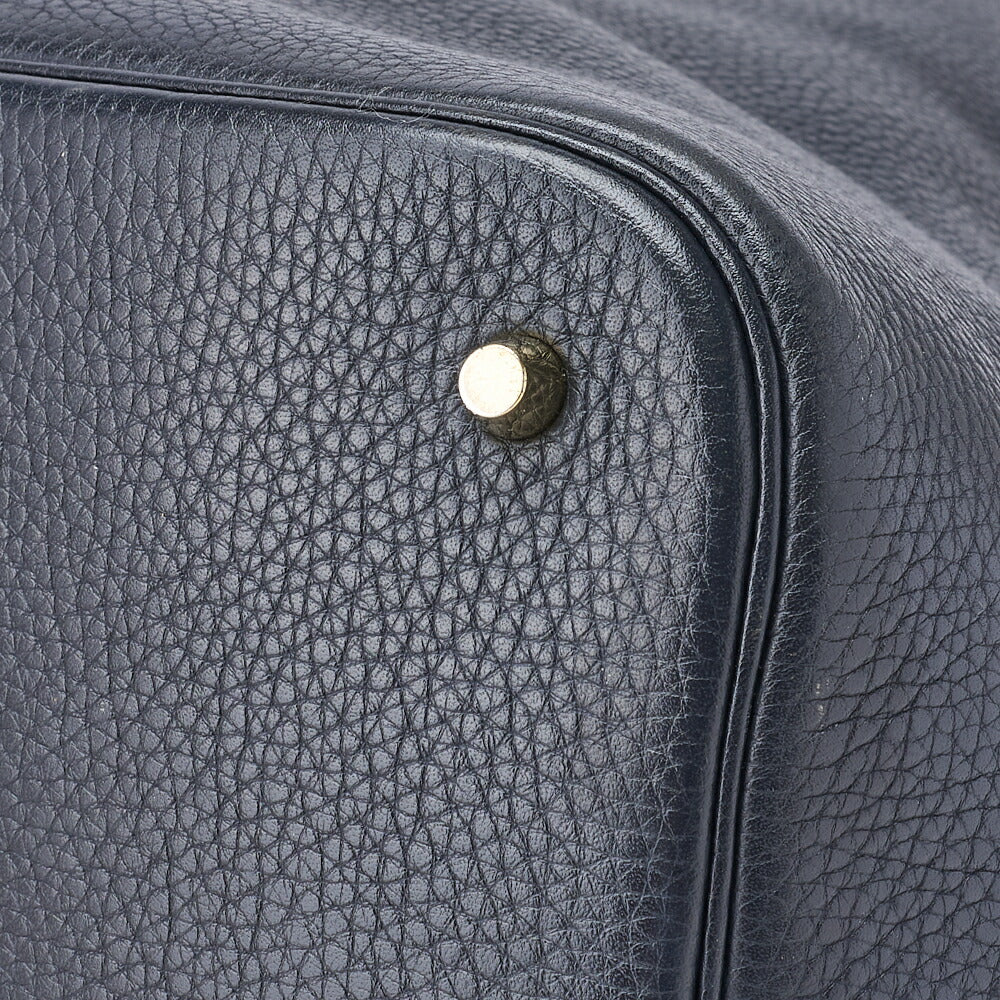 HERMES Tote Bag Picotin Rock GM Clemence Blue Indigo Gold-Tone Hardware Pre-Owned - Vintage La Charme