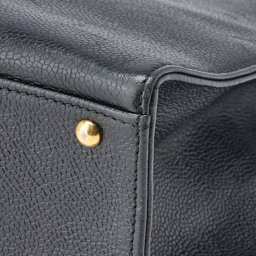 CHANEL Shoulder Tote Bag Coco Mark, Caviar Skin, Black, Gold-Tone Hardware, Pre-Owned - Vintage La Charme