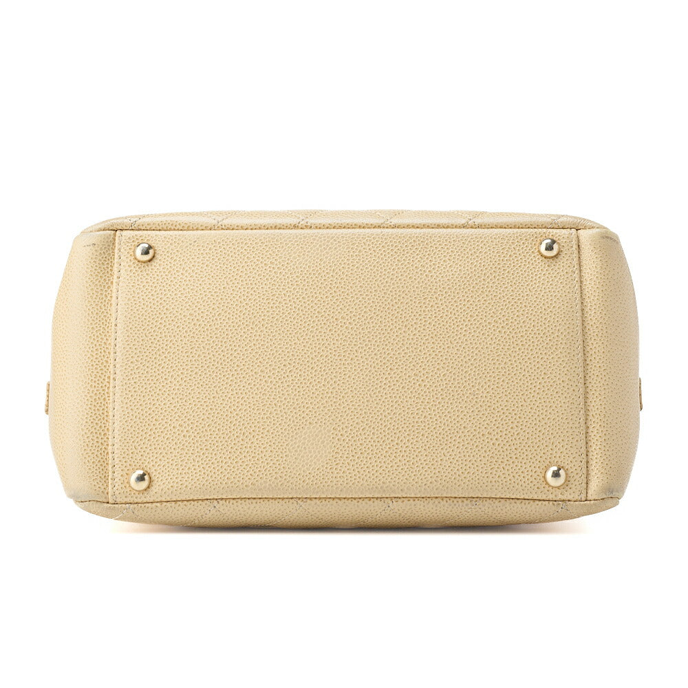 CHANEL Shoulder Tote Bag Matelasse Caviar Skin Beige Gold-Tone Hardware Pre-Owned - Vintage La Charme