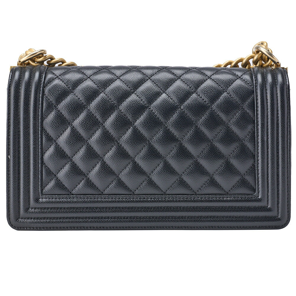 CHANEL Shoulder Tote Bag Matelasse Caviar Skin Black Gold-Tone Hardware Pre-Owned - Vintage La Charme