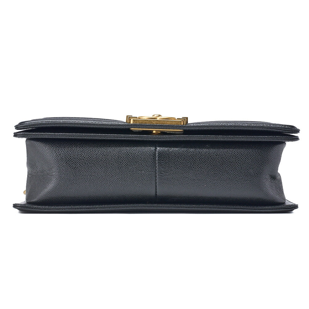 CHANEL Shoulder Tote Bag Matelasse Caviar Skin Black Gold-Tone Hardware Pre-Owned - Vintage La Charme
