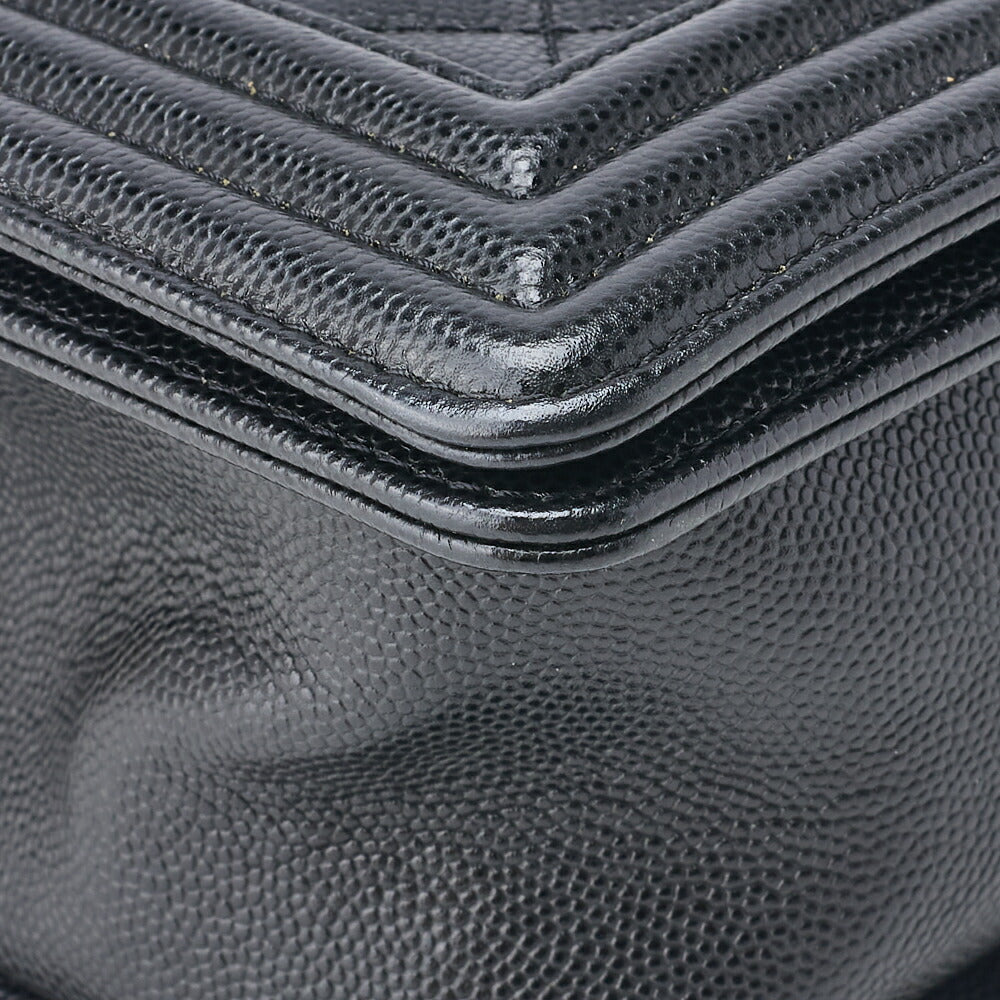 CHANEL Shoulder Tote Bag Matelasse Caviar Skin Black Gold-Tone Hardware Pre-Owned - Vintage La Charme