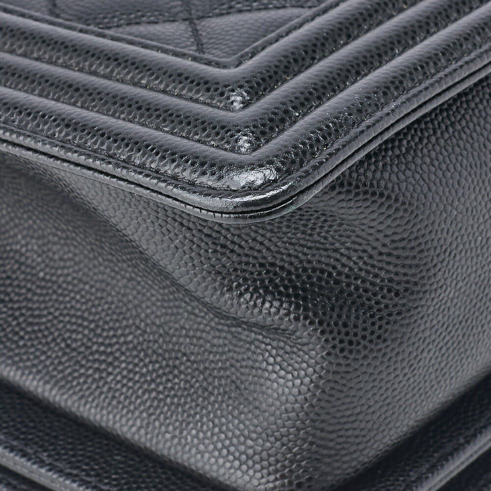 CHANEL Shoulder Tote Bag Matelasse Caviar Skin Black Gold-Tone Hardware Pre-Owned - Vintage La Charme