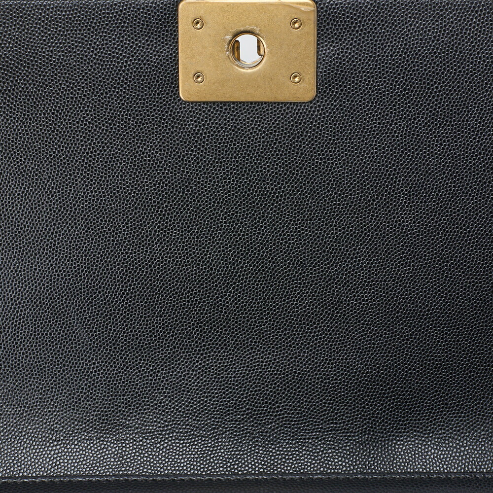 CHANEL Shoulder Tote Bag Matelasse Caviar Skin Black Gold-Tone Hardware Pre-Owned - Vintage La Charme