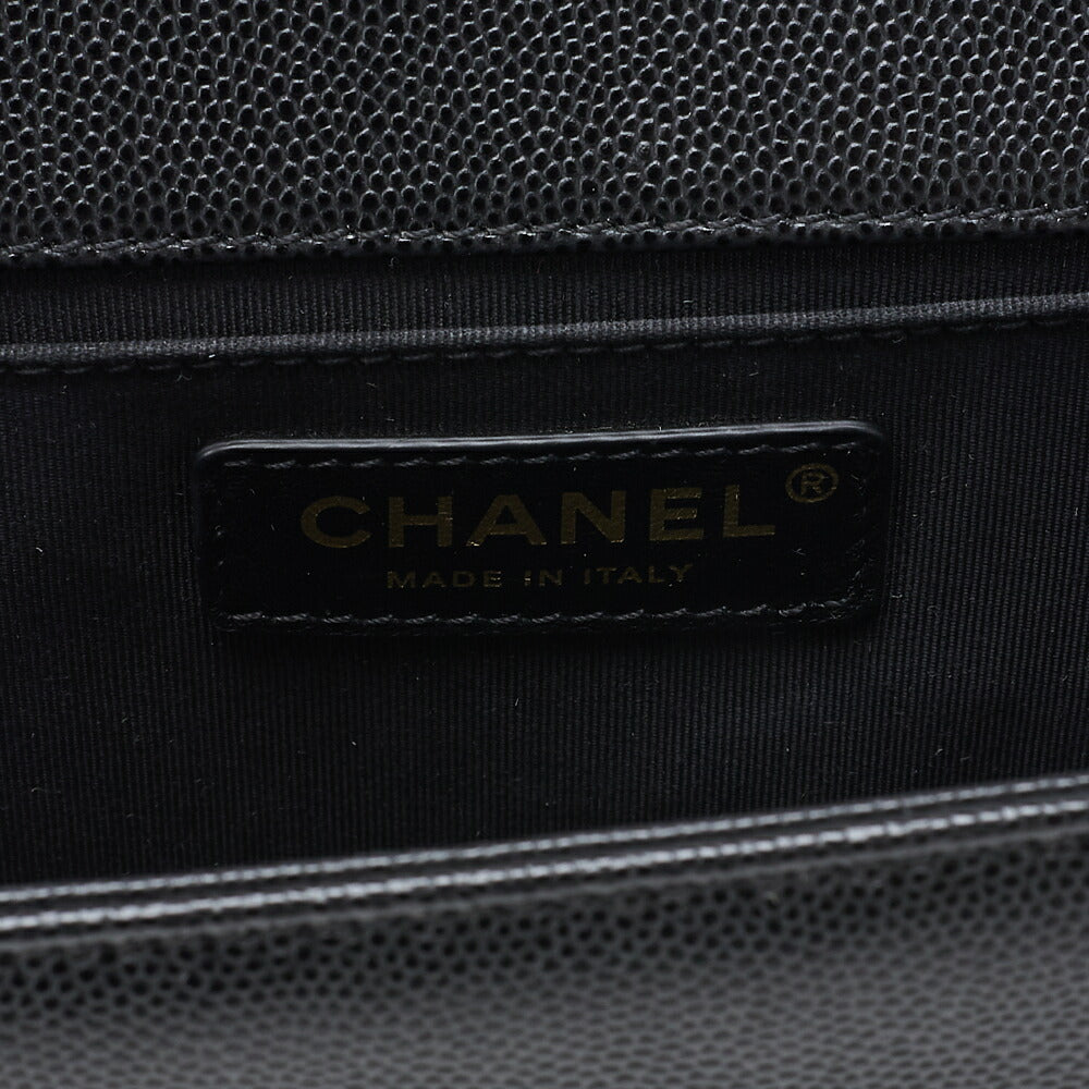 CHANEL Shoulder Tote Bag Matelasse Caviar Skin Black Gold-Tone Hardware Pre-Owned - Vintage La Charme