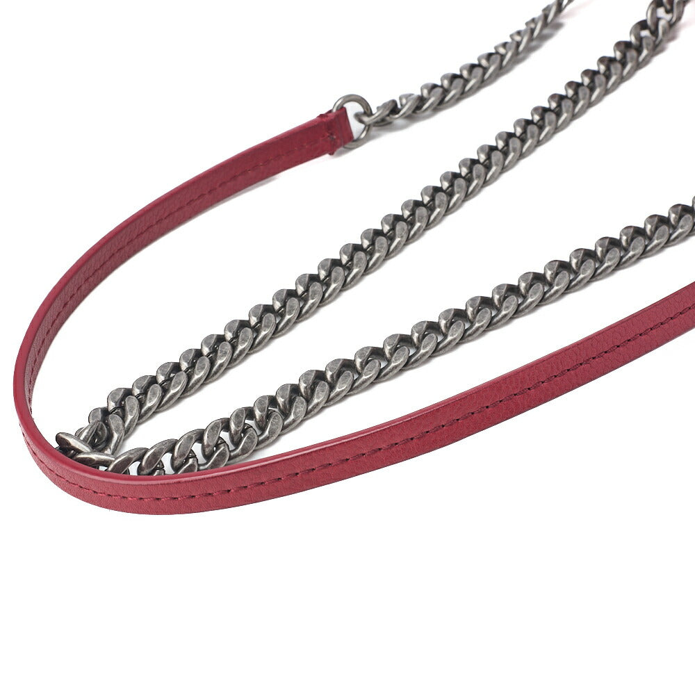 CHANEL Shoulder Tote Bag Matelasse Full Flap Chain Caviar Skin Red Gold-Tone Hardware Pre-Owned - Vintage La Charme