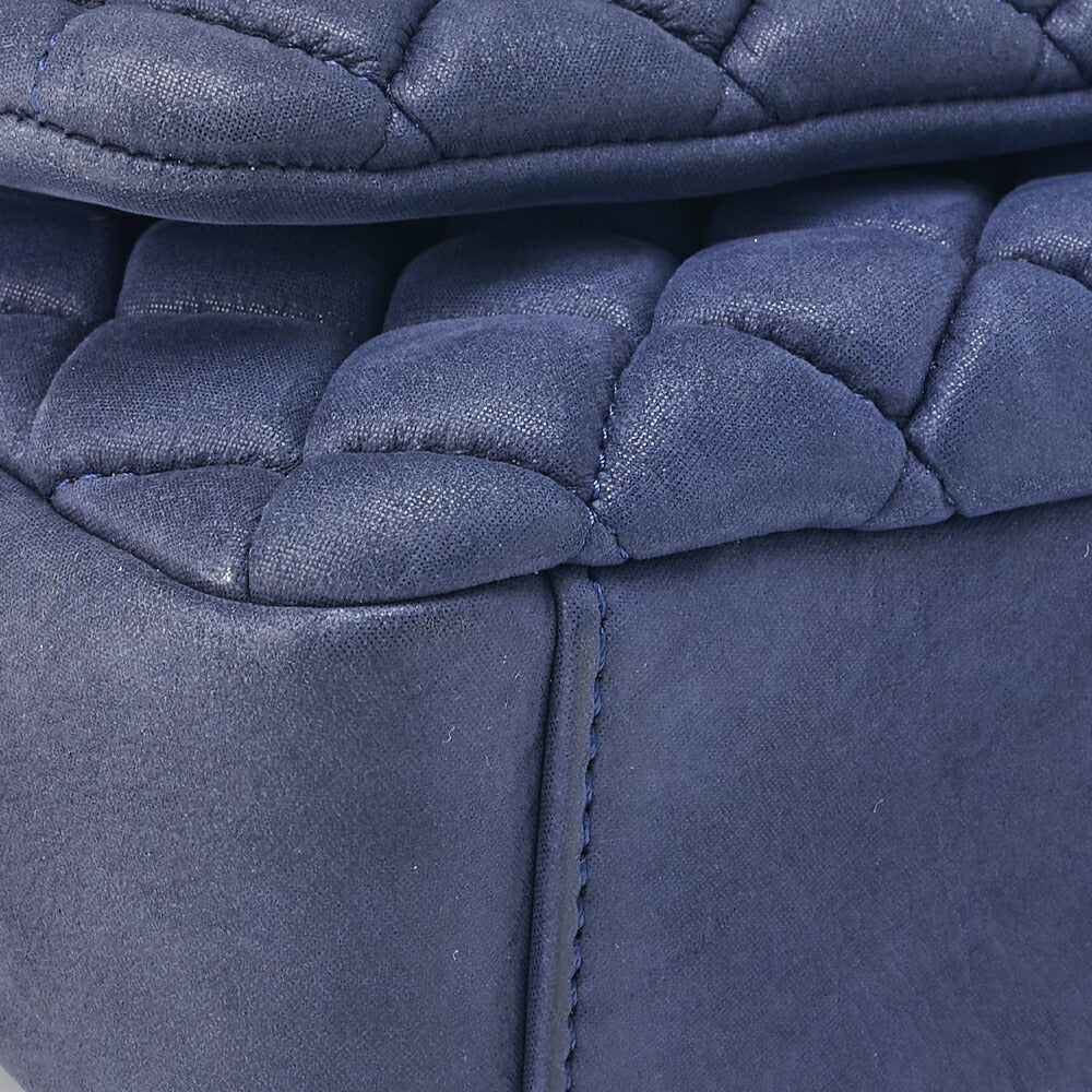 CHANEL Shoulder Bag Tote Bag Matelasse Sparkle Leather Navy Silver-Tone Hardware Pre-Owned - Vintage La Charme