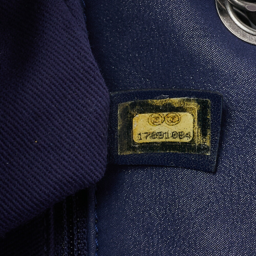 CHANEL Shoulder Bag Tote Bag Matelasse Sparkle Leather Navy Silver-Tone Hardware Pre-Owned - Vintage La Charme