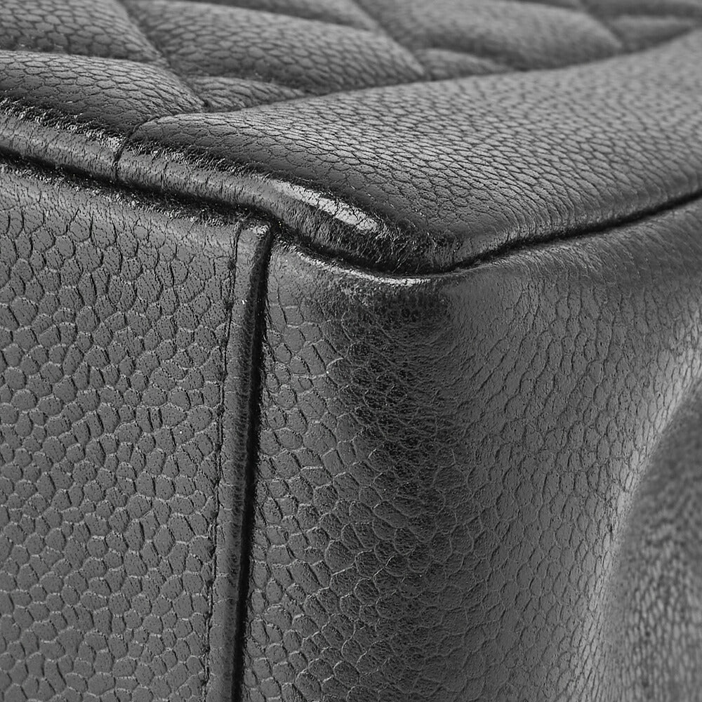 CHANEL Shoulder Bag Tote Bag Matelasse Caviar Skin Black Gold-Tone Hardware Pre-Owned - Vintage La Charme