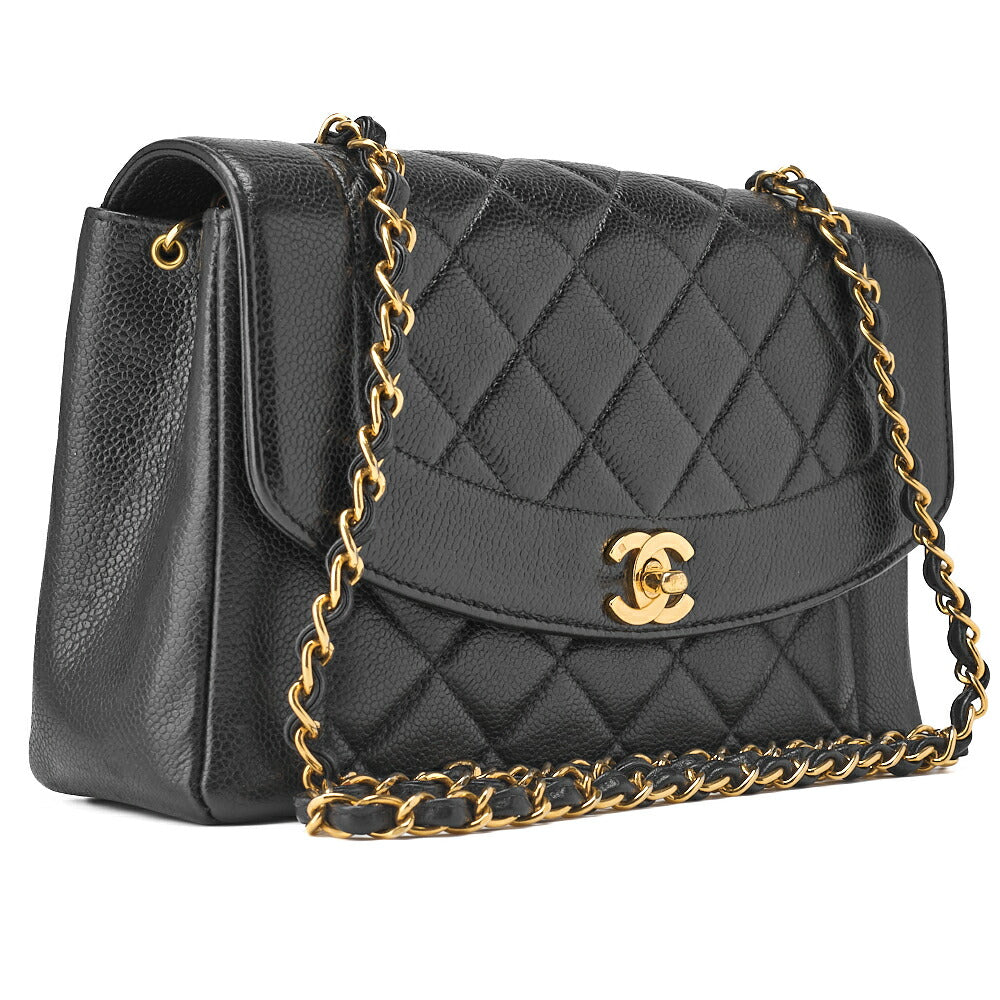 CHANEL Shoulder Bag Tote Bag Matelasse Caviar Skin Black Gold-Tone Hardware Pre-Owned - Vintage La Charme