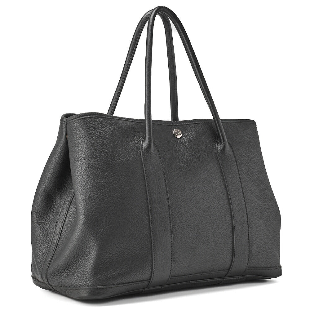 HERMES Garden Party PM Tote Bag Negonda Black Silver-Tone Hardware Pre-Owned - Vintage La Charme