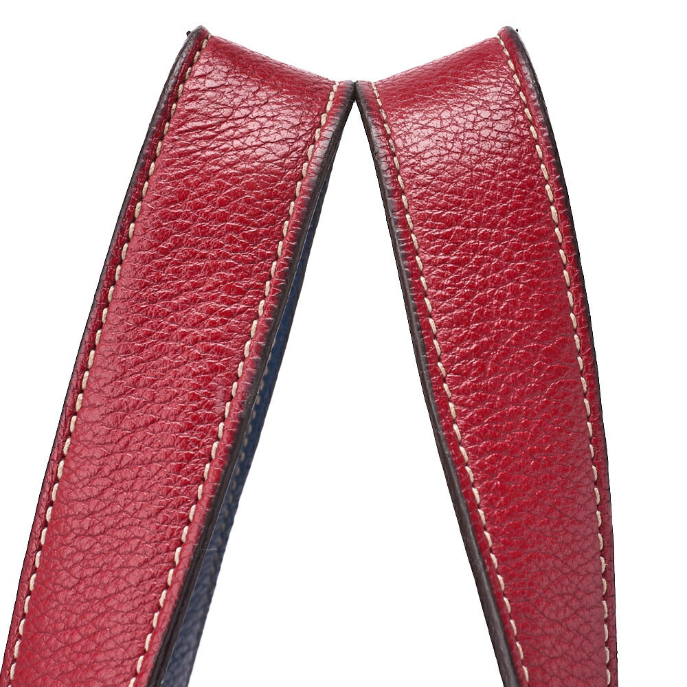 HERMES Handbag Picotin Lock MM Bicolor Clemence Rouge Casaque Gold-Tone Hardware Pre-Owned - Vintage La Charme