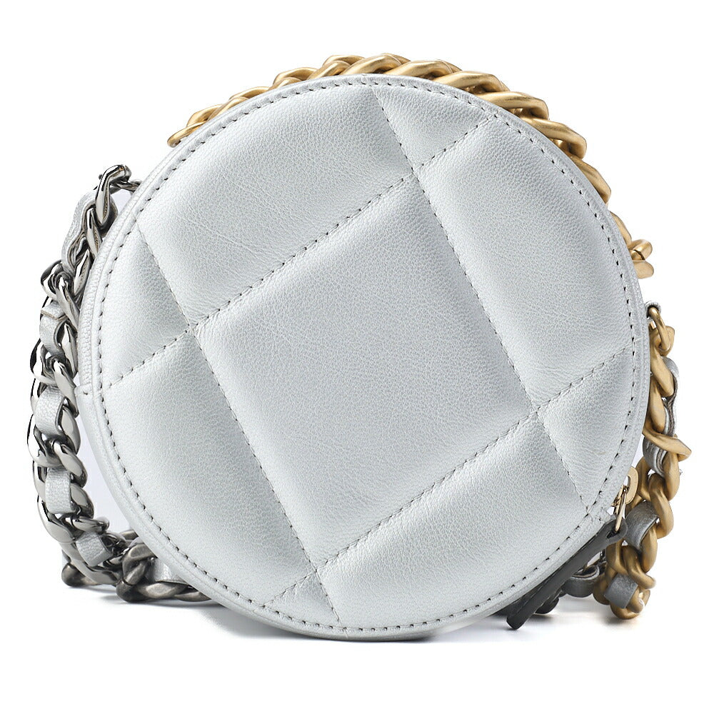 CHANEL Shoulder Bag Tote Bag 19 Matelasse Chain Shoulder Lambskin Silver Gold-Tone Hardware Pre-Owned - Vintage La Charme
