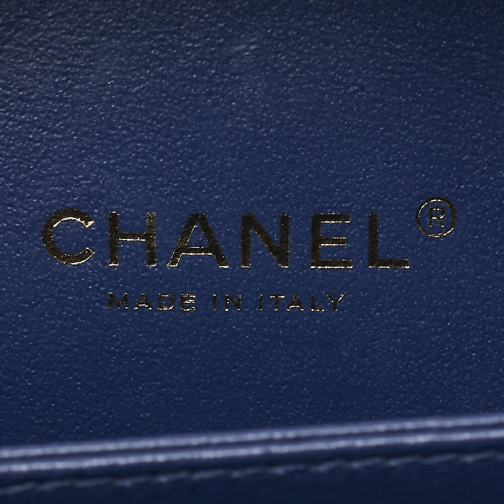 CHANEL Shoulder Tote Bag Coco Mark CC Filigree 2WAY Python Tweed Navy Gold-Tone Hardware Pre-Owned - Vintage La Charme