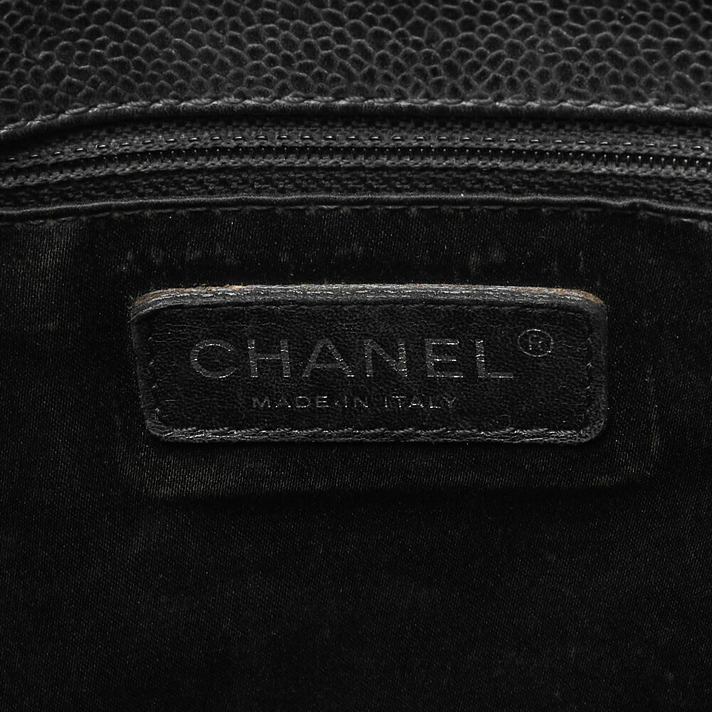 CHANEL Shoulder Tote Bag Matelasse GST Caviskin Black Silver-Tone Hardware Pre-Owned - Vintage La Charme