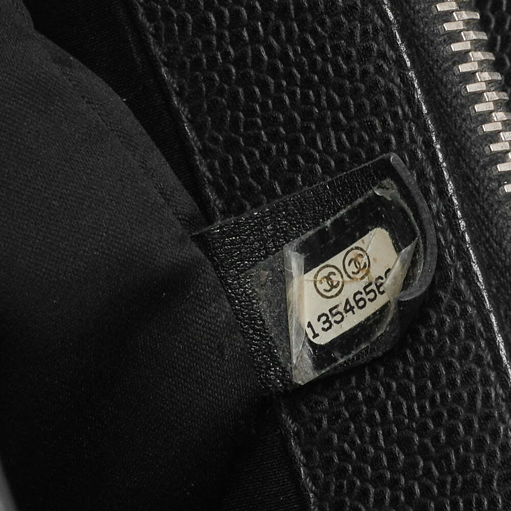 CHANEL Shoulder Tote Bag Matelasse GST Caviskin Black Silver-Tone Hardware Pre-Owned - Vintage La Charme