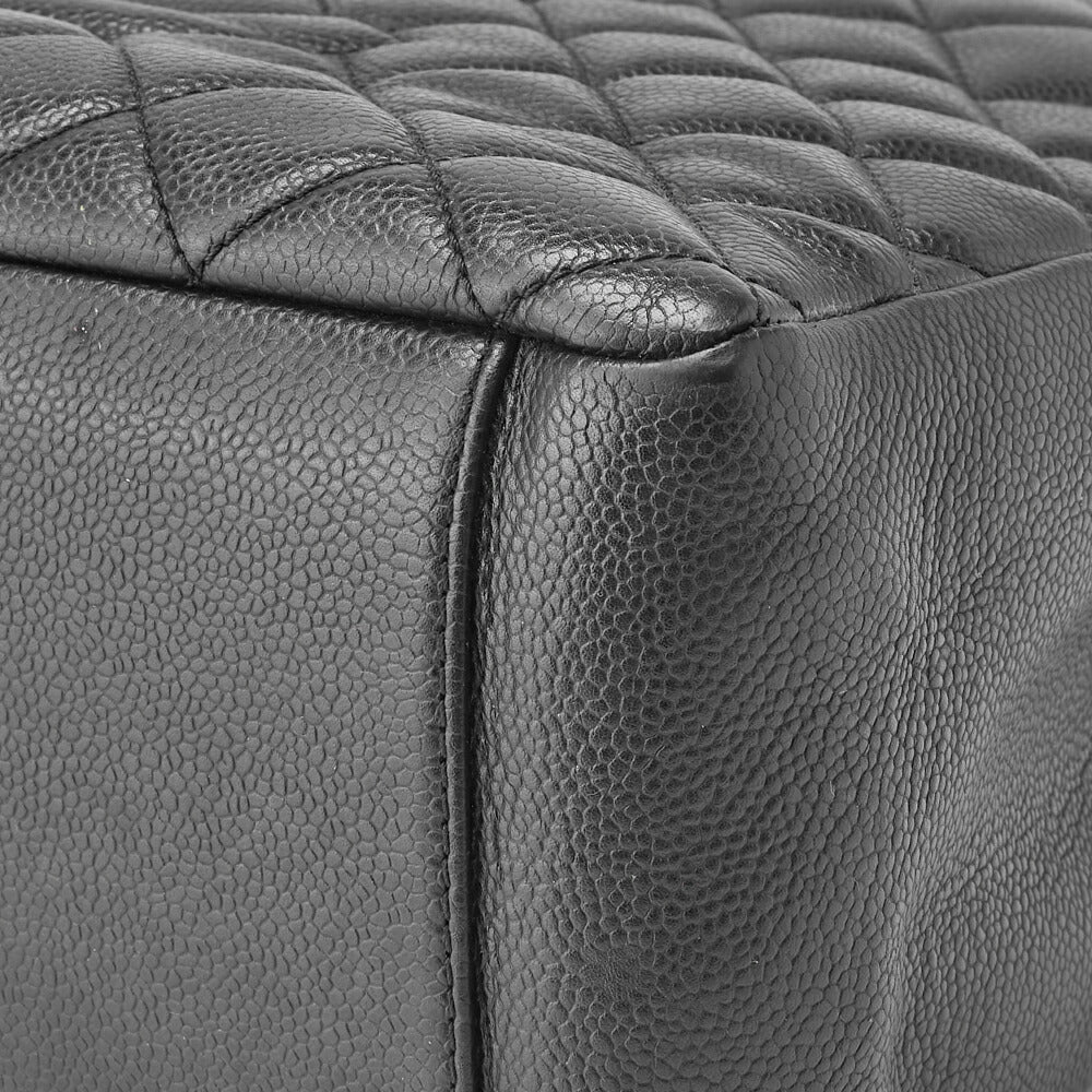 CHANEL Shoulder Tote Bag Matelasse GST Caviskin Black Silver-Tone Hardware Pre-Owned - Vintage La Charme